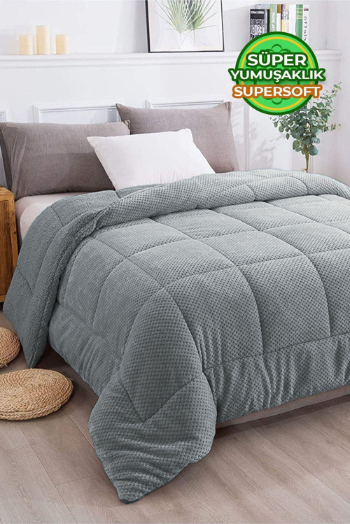 Ultra Yumuşak Tek Kişilik Çift Taraflı Wellsoft Peluş Yorgan Yıkanabilir (Battaniye / Nevresim) 160x220 cm
