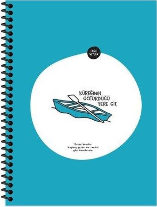 18,5*25 80 Yaprak Çizgili Spr.Karton Kapak Hafif Kağıt Stickerli Defter - Kürek
