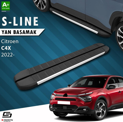 Citroen C4 X S-Line Aluminyum Yan Basamak 183 Cm 2022 Üzeri A+ Kalite