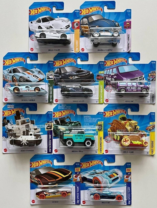 Hotwheels 10'Lu Başlangıç Seti - Onlu Farklı Model Araba