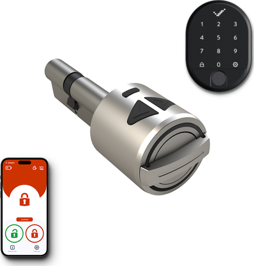 DESi Utopic R+ Akıllı Kilit IOS/Android Uyumlu & Parmak İzi Okuyucu ve Dahili Tuş Takımlı Set