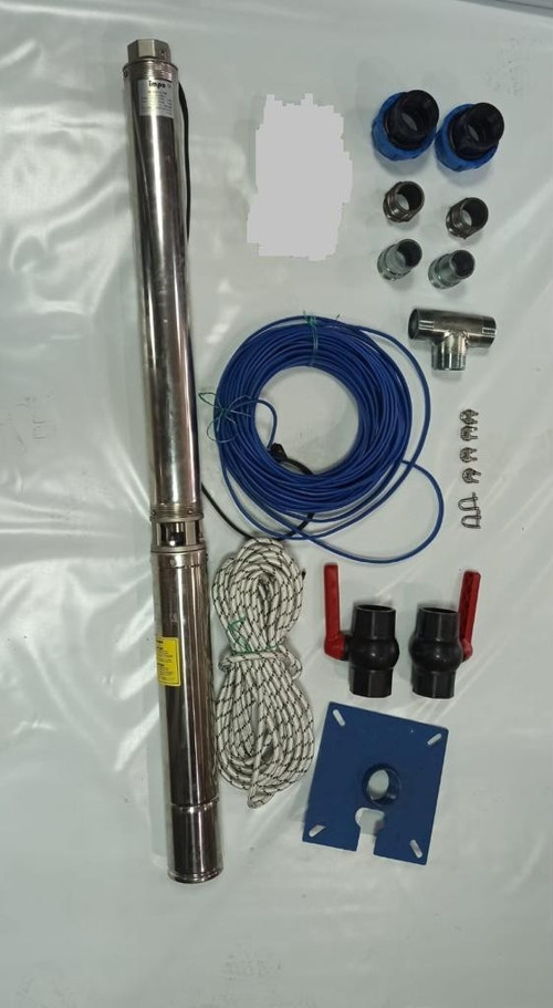 Impo Sk 415/15 5,5HP Krom Başlıklı 25 MT Yassı Kablolu ve 50 mt Halatlı Trifaze Takım Dalgıç Pompa