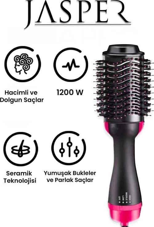 Anica Saç Şekillendirici Ve Saç Düzleştirici Fön Tarağı Saç Kurutma Makinesi 1200W