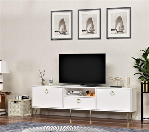 180 'Cm Sole Tv Sehpası Beyaz-Beyaz