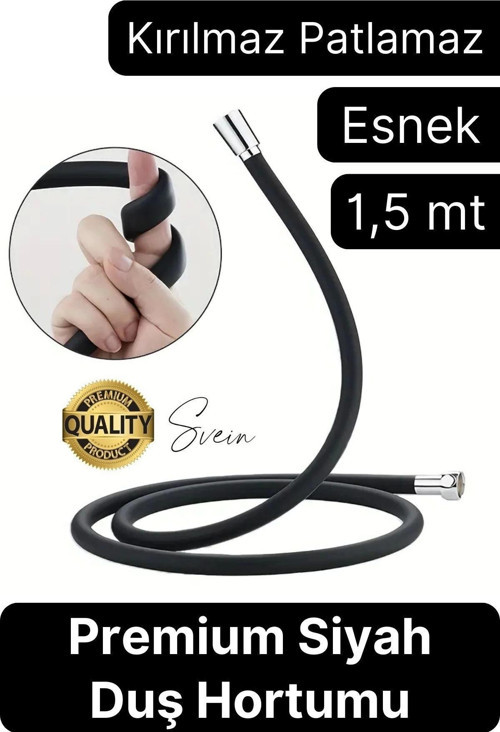 Özel Üretim 1,5 Metre 360 Derece Dönebilen Kıvrılmayan Esnek Yumuşak Silikon Patlamaz Duş Hortumları