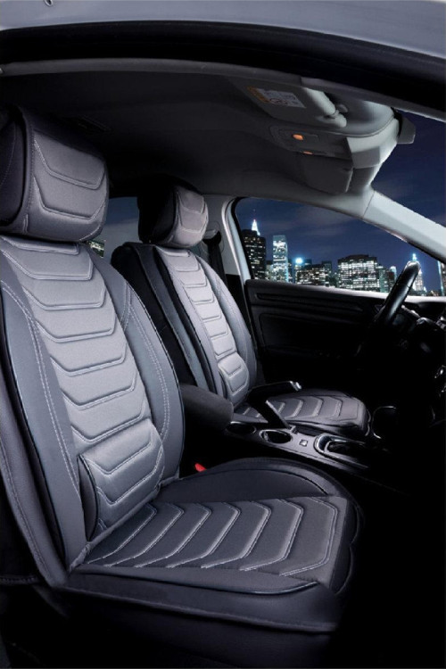 Seat Ateca Lüx Deri Oto Koltuk Kılıfı Ön Arka Takım Set Eagle FÜME