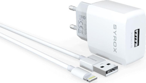 J46 1.6A 1mt USB-A - Lightning Kablolu 1xUSB-A Port Çıkışlı Şarj Cihazı - Beyaz