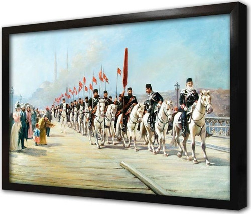 Osmanlı Kuşatması Sonrası Fatih Sultan Mehmed Çerçeveli Mdf Tablo