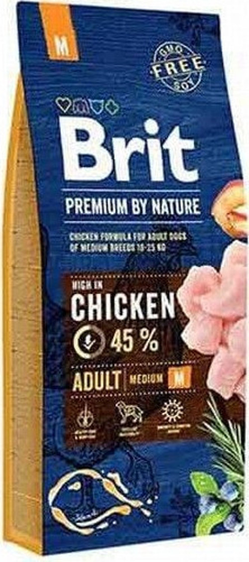 Brit Premium By Nature Adult Orta Irk Tavuklu Yetişkin Köpek Maması 15 Kg
