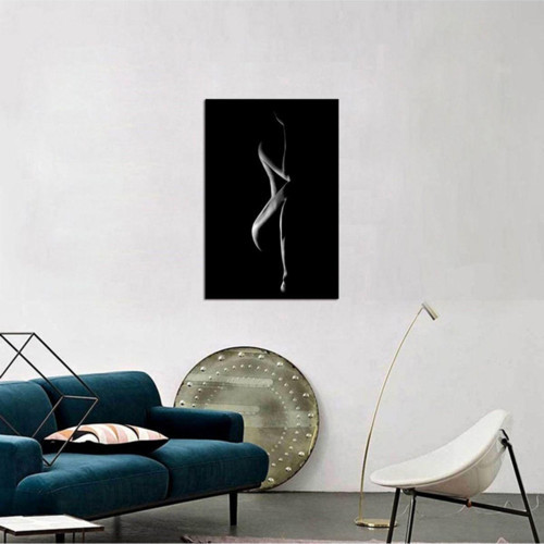 Siyah Beyaz Nü Fotoğraf Kanvas Tablo 30x40 cm 30x40 cm