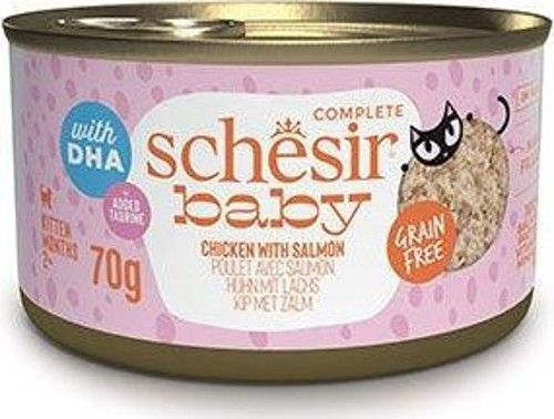 Babycat Tavuklu ve Somon Balıklı Tahılsız Yavru Kedi Konservesi 70 Gr