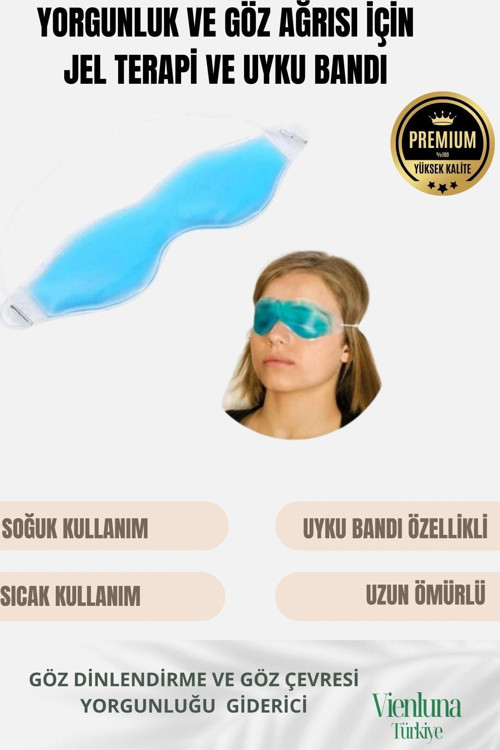 Soğuk Sıcak Uygulama Göz Terapi Rahatlatıcı Işık Göz Yorgunluğu Önleyici Jel Uyku Destekleyici Bandı