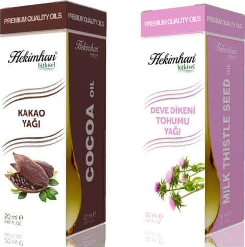 Kakao Yağı 20 Ml Ve Deve Dikeni Tohumu Yağı 20 Ml