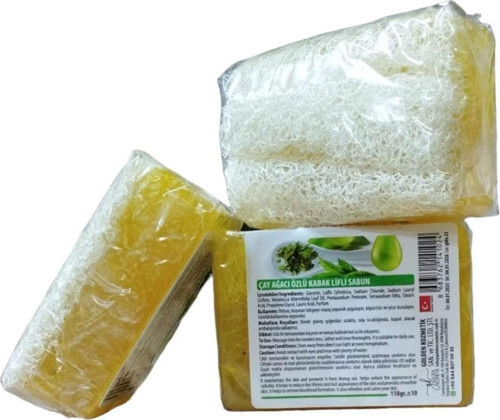 Kabak Lifli Çay Ağacı Yağlı %100 Doğal El Yapımı Sabun