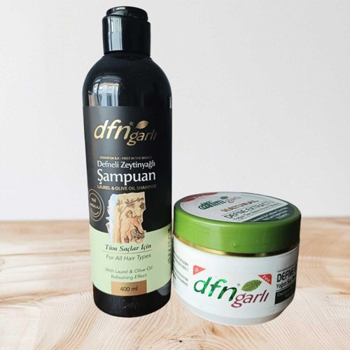 Defne Garlı Saç Bakım Şampuanı 400 Ml. + Dfn Garlı Saç Bakım Maske Kremi 250 Ml. 8697409150330