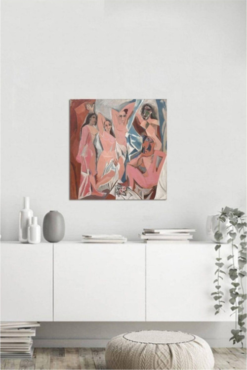 Yağlı Boya Avignonlu Kadınlar Pablo Picasso Kanvas Tablo 120x120 cm B-19-056 120x120 cm