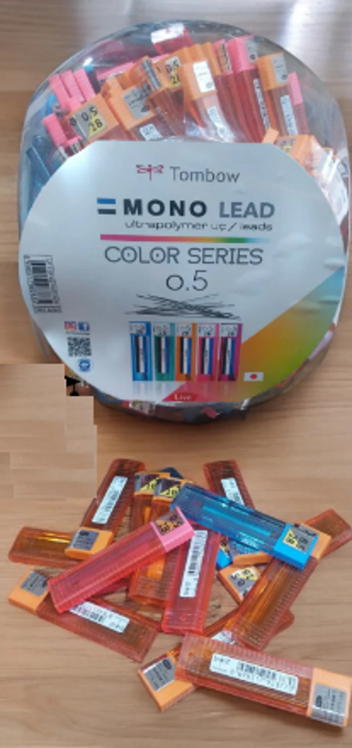 Min (Versatil Kalem Ucu) Mono Lead Uç 0,5 Mm 2B Renkli Tüp Ka.Set 360