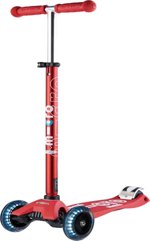 Maxi Deluxe 3 Tekerlekli Led Aydınlatmalı Red Kırmızı Scooter