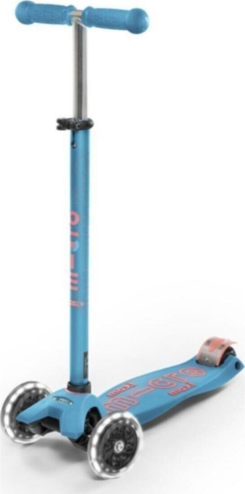 Maxi Deluxe 3 Tekerlekli Led Aydınlatmalı Aqua Turkuaz Scooter