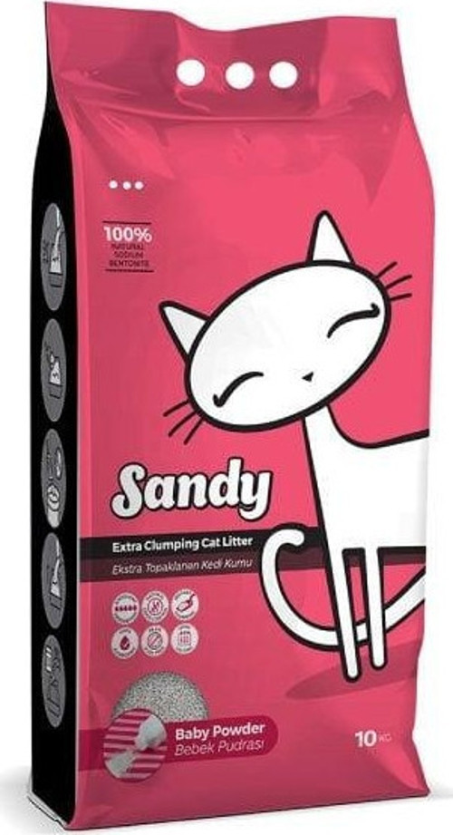 Ultra Topaklaşan Bebek Pudralı Doğal Kedi Kumu 10 Kg