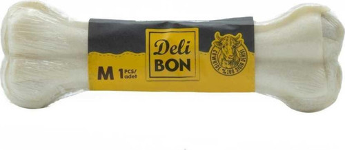 Deri Pres Vakumlu Kemik Köpek Ödülü Beyaz 15 Cm 1 Adet