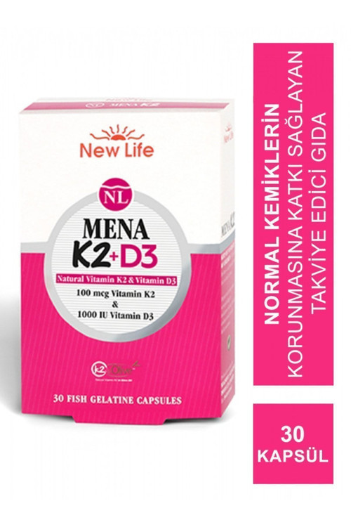 Mena K2 D3 Vitamini 30 Kapsül
