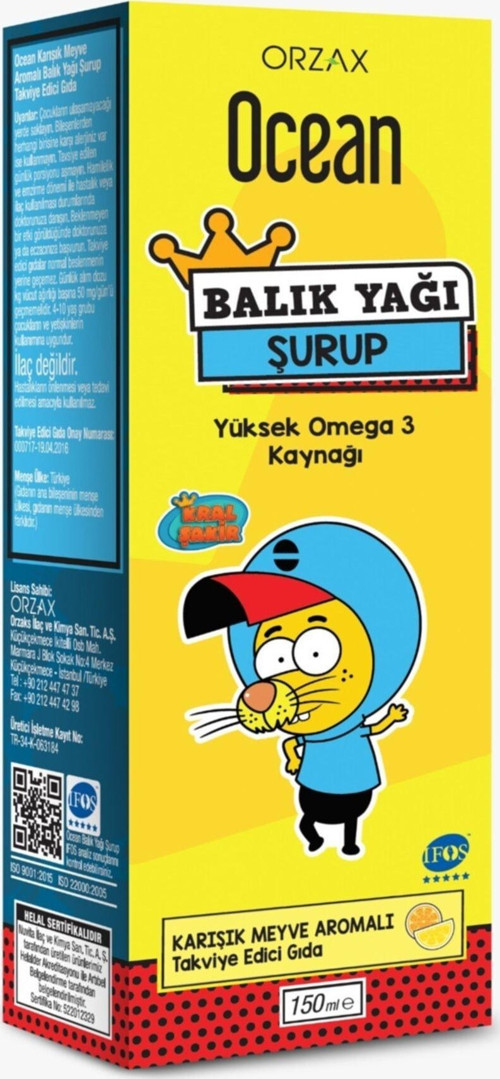 Şurup Balık Yağı Karışık Meyve 150 Ml