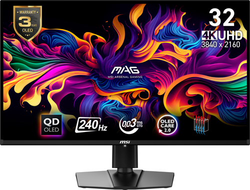 MAG 321UPX QD-OLED 31.5" UHD FLAT QD-OLED 240HZ 0.03MS ADAPTIVE-SYNC GAMING MONİTÖR