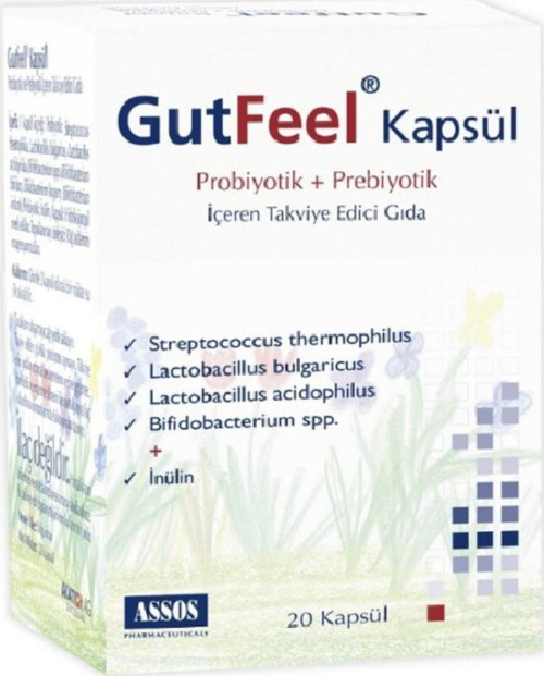 Gutfeel Probiotik Prebiotik 20 Kapsül