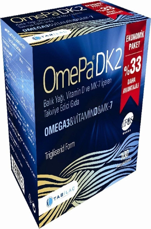 Dk2 Omega 3 & Vitamin D & Menaq7 100 Yumuşak Kapsül