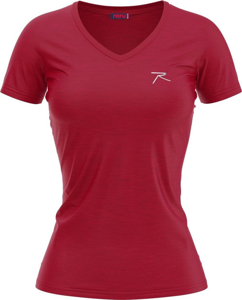 Kadın %100 Pamuk T-Shirt MULIER BORDO MELANJ