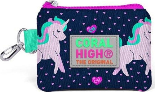 Kids Lacivert Pembe Unicorn Desenli Bozuk Para Çantası 21720