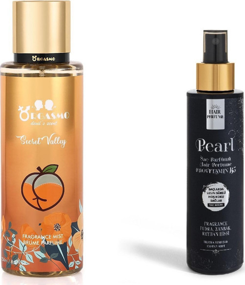 Orgasmo Secret Valley Vücut Spreyi 250 ml - Pearl Saç Spreyi Çiçeksi Koku Provitamin B5 150 ml