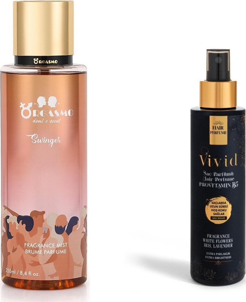 Vivid Orgasmo Swinger Vücut Spreyi 250 ml - Vivid Saç Spreyi Çiçeksi Koku Provitamin B5 150 ml