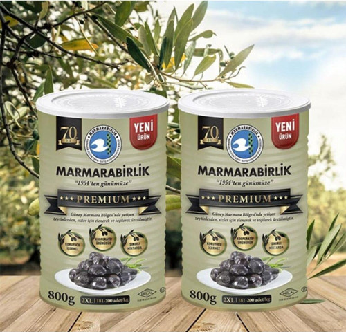 Marmara Birlik Premium Zeytin 2Xl 800 Gr (2 Adet )