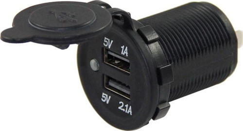 Pano Tipi USB IC-266C 8-32 Volt Kulaksız 30 Mm Oto Çakmaklı Boyutunda 12V Kullanılabilir Usb Şarj Girişi