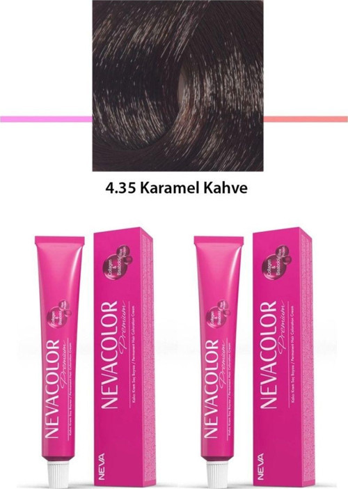 Mbb E-Ticaret 2 Li Set Premium 4.35 Karamel Kahve - Kalıcı Krem Saç Boyası 2 X 50 G Tüp