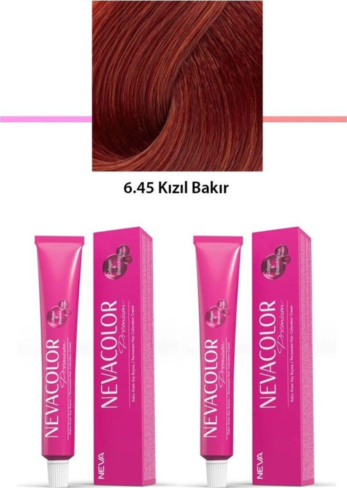 Mbb E-Ticaret 2 Li Set Premium 6.45 Kızıl Bakır - Kalıcı Krem Saç Boyası 2 X 50 G Tüp