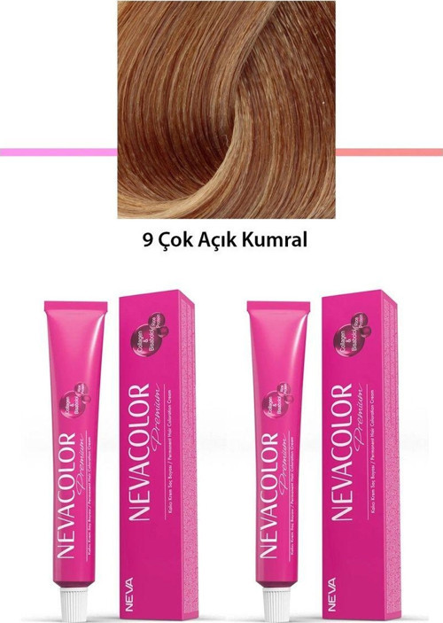 Mbb E-Ticaret 2 Li Set Premium 9 Çok Açık Kumral - Kalıcı Krem Saç Boyası 2 X 50 G Tüp