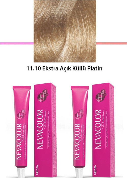 Mbb E-Ticaret 2 Li Set Premium 11.10 Ekstra Açık Küllü Platin - Kalıcı Krem Saç Boyası 2 X 50 G Tüp
