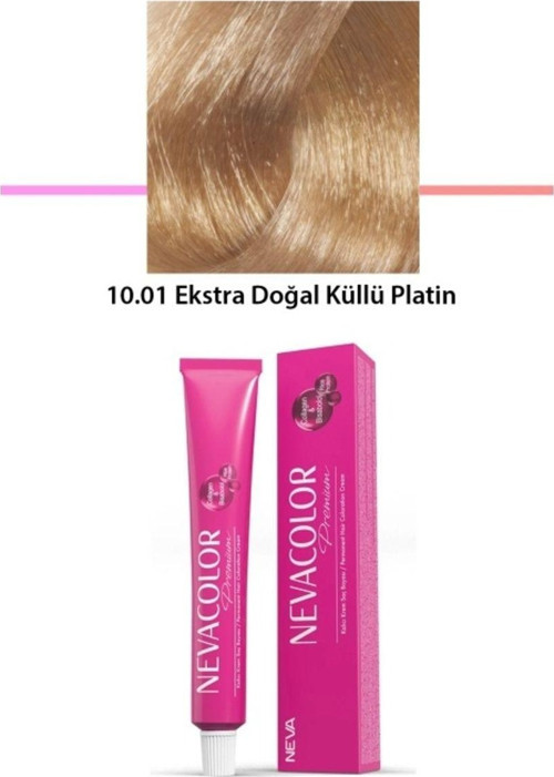Mbb E-Ticaret Premium 10.01 Ekstra Doğal Küllü Platin - Kalıcı Krem Saç Boyası 2 X 50 G Tüp