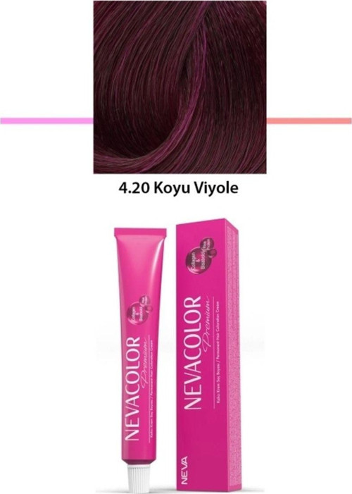 Mbb E-Ticaret 4.20 Koyu Viyole - Kalıcı Krem Saç Boyası 2 X 50 G Tüp