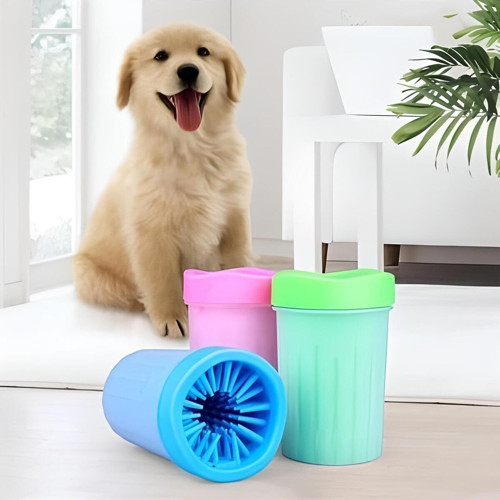 Fırçalı Kedi Köpek Pati Ayak Yıkama Temizleme Kovası (Küçük)