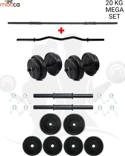 23 Kg Z-Barlı Megaset Halter Seti Ve Dambıl Seti Ağırlık Fitness Seti(20 Kg Plaka Ağırlığı)