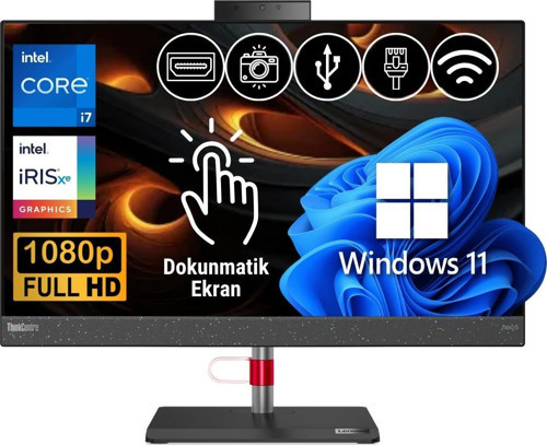 ThinkCentre Neo 50A i7-13700H 64GB 1TB M.2 SSD 12K9004CTR ATL38 23.8" W11Pro Dokunmatik All In One Bilgisayar