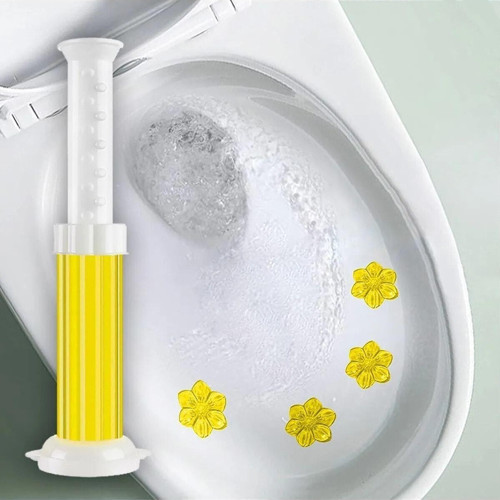 Wc Tuvalet Temizleme Jeli Klozet Jel Blok Koku Giderici Desenli Klozet Jeli Limon Sarı 1 Adet