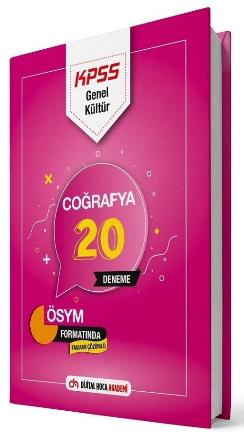 Dijital Hoca Akademi 2022 Kpss Gk Coğrafya Tamamı Çözümlü 20 Deneme