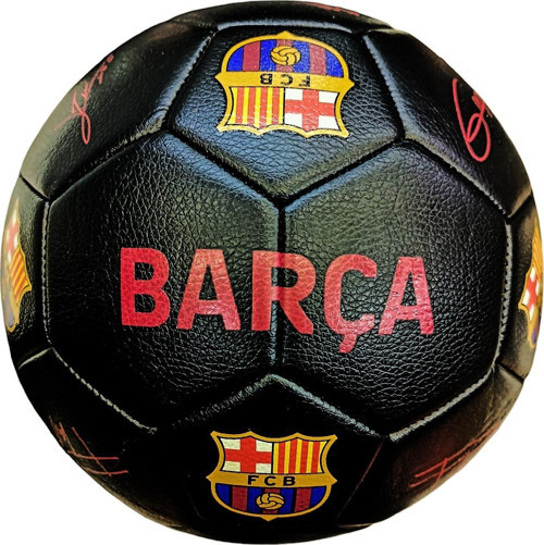 Barça Makine Dikişli Dana Derisi Barcelona İmzalı Futbol Topu