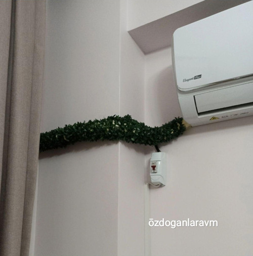7 Metre - Klima Boru Dogal Gaz Borusu Gizleme Saklama Yapay Bitki