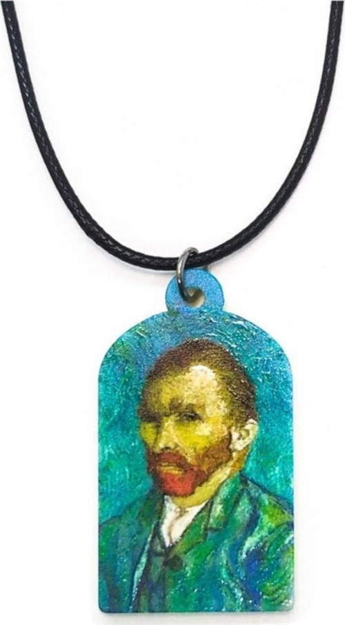 Vincent Van Gogh Portre Sanat Suni Deri Ipli Hediyelik Kolye Takı